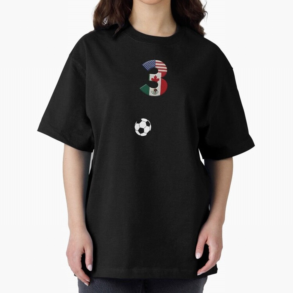 World Cup 2026 Host Nations Oversized T-Shirt Show Passion for the Stars of FIFA World Cup 2026 Featuring Cristiano Ronaldo, Netherlands Energy, Game Day Rituals, Football Legends, Country Pride and the Road to the Final; Ideal for Football Dads,