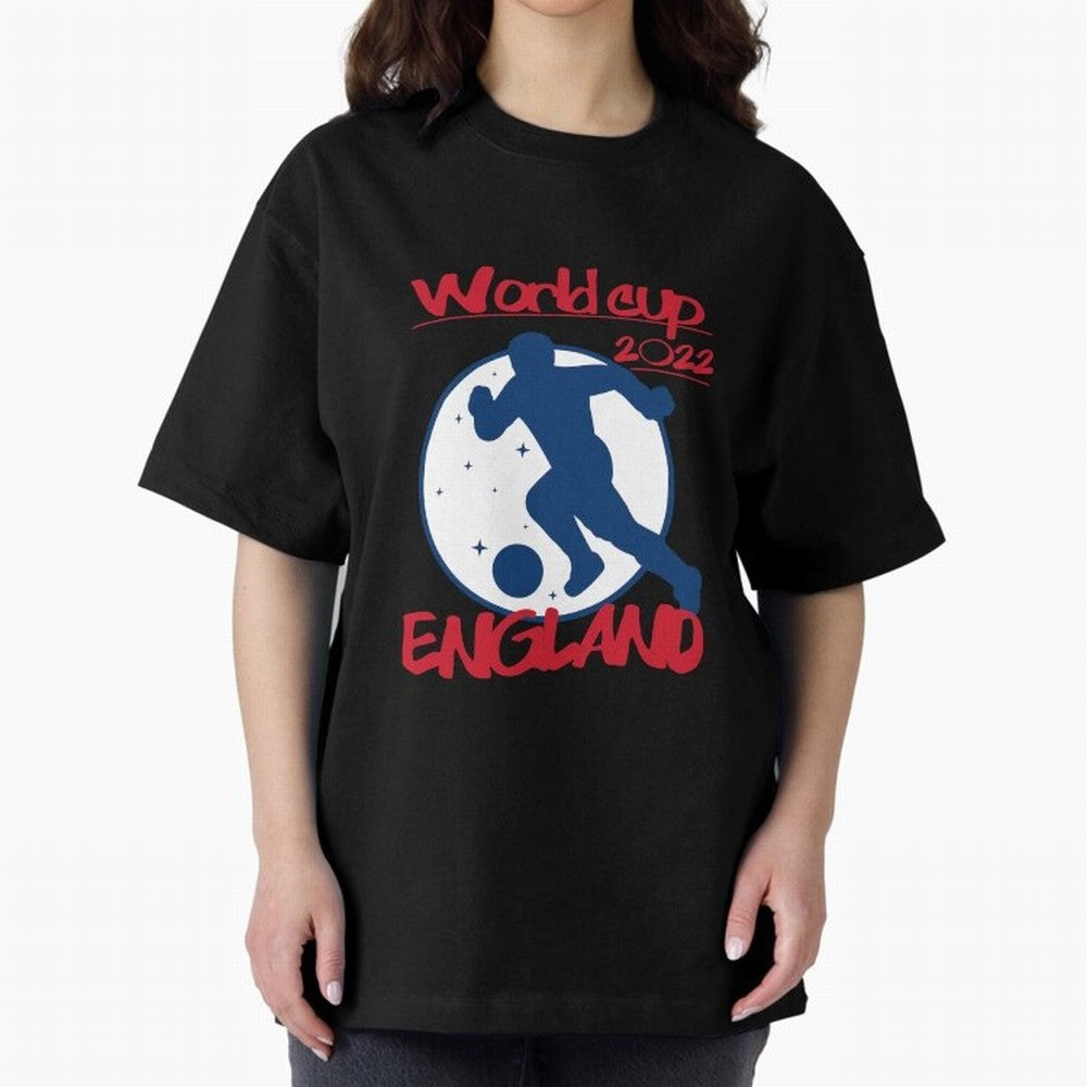 England World Cup 2022 Oversized T-Shirt Celebrate Classic Football Spirit in the FIFA World Cup 2026 USA Canada Mexico Journey through Neymar Highlights, Argentina, France and Brazil Pride, Stadium Chants, National Pride, Trophy Dreams and