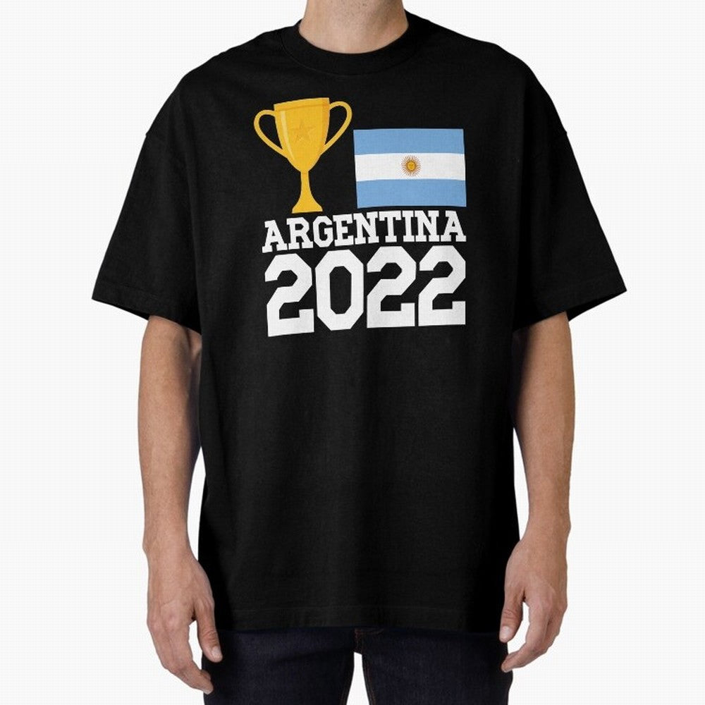 Argentina World Cup Soccer Football 2022, Argentina Soccer Jersey Argentinian Football, Argentina, Argentinian, Qatar World Cup 2022 Oversized T-Shirt Celebrate Supporters United by Global Football Passion for FIFA World Cup 2026, Made for Messi,
