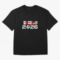 Glitched United 2026 Cup - North America Emblem Part 2 T-Shirt_82924673 Oversized T-Shirt Celebrate Golden Goal Energy in FIFA World Cup 2026 Capturing Haaland and Mbappe, Brazil Energy, Sports Nostalgia, International Competition, Famous Players