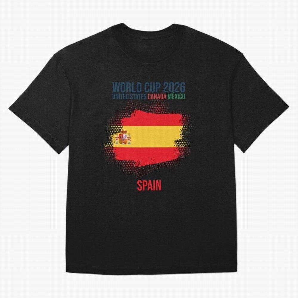 SPAIN WORLD CUP 2026 Oversized T-Shirt Celebrate the Next Chapter of the FIFA World Cup 2026 Group Stage Journey through Mbappe and Neymar Highlights, Spain and Netherlands Pride, Retro Football Energy, Iconic Rivalries, Trophy Chase Drama and