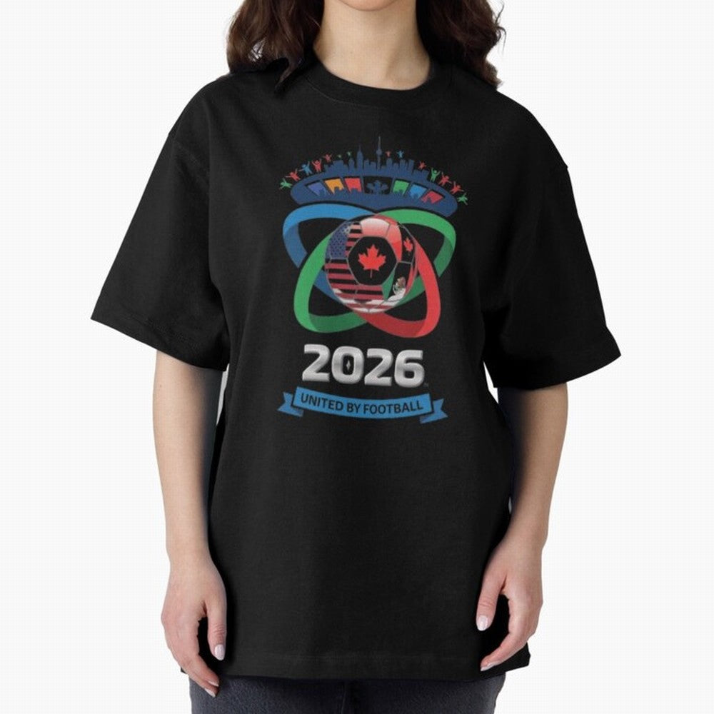 Infinity Loop World Cup 2026 Host Nation Design Oversized T-Shirt Honor Football Greatness during FIFA World Cup 2026 USA Canada Mexico Driven by CR7, Netherlands Energy, Tournament Hype, Historic Matchups, Family Viewing Parties and Global Sports