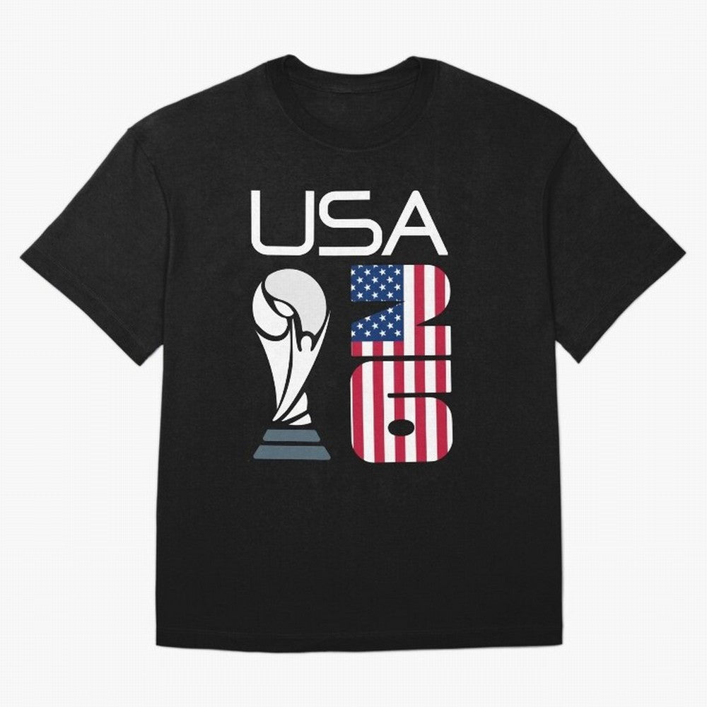USA 2026 Soccer World Cup Trophy American Flag Design Oversized T-Shirt Show Love for Legendary Goals in FIFA World Cup 2026 Highlighting Neymar, England Energy, Football Festival Excitement, Trophy Ambitions, Country Rivalries and Star Player