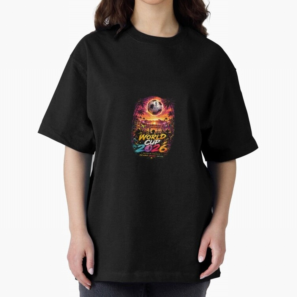 Copy of World Cup 2026 ¨C United Passion ?? | Neon Football Design Oversized T-Shirt Celebrate Football Dreams Across FIFA World Cup 2026 for Fans of Cristiano Ronaldo, Haaland and CR7 and Argentina and Brazil, Bringing Worldwide Fan Energy,