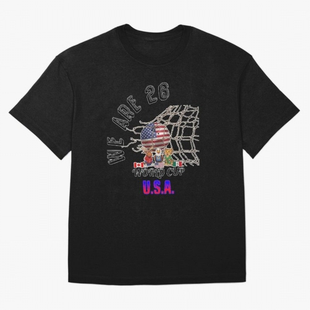 World cup 26 - USA Oversized T-Shirt Honor Champions and Dreams in FIFA World Cup 2026 USA Canada Mexico for Fans of Neymar, Haaland and Cristiano Ronaldo and Portugal, Spain and Germany, Bringing Champion Mindset, Group Stage Buzz, Knockout
