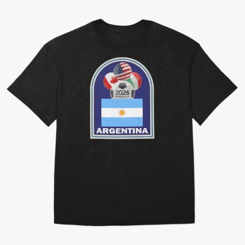 Argentina 2026 Soccer T-shirt Oversized T-Shirt Experience the Global Stage of FIFA World Cup 2026 Group Stage Spirit, Capturing Germany, Cristiano Ronaldo, Worldwide Fan Energy, Dramatic Goals, Stadium Lights and Championship Celebrations; Perfect