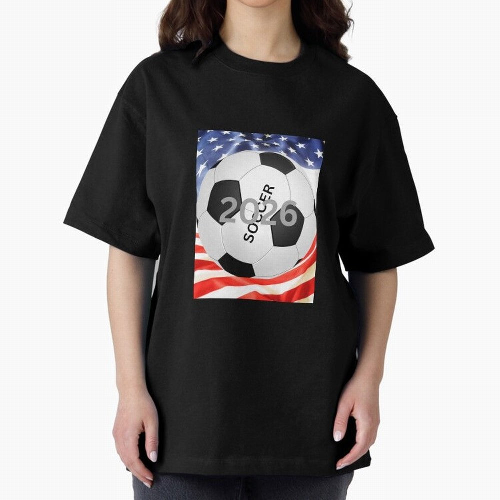 THIS IS SOCCER 2026 Oversized T-Shirt Refresh Match Day Hype around FIFA World Cup 2026 USA Canada Mexico, CR7 and Messi, France and Portugal, Championship Spirit, Famous Goals, Roaring Crowds and International Football Unity; Ideal for Football
