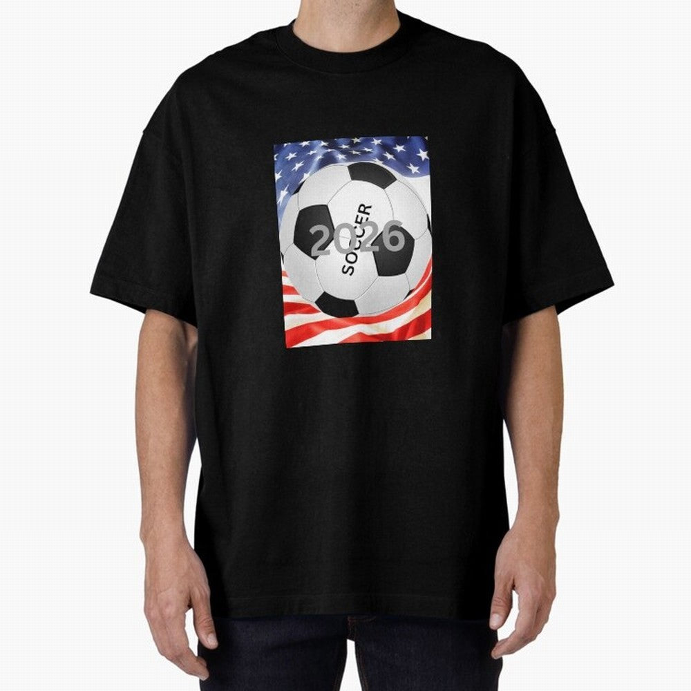 THIS IS SOCCER 2026 Oversized T-Shirt Refresh Match Day Hype around FIFA World Cup 2026 USA Canada Mexico, CR7 and Messi, France and Portugal, Championship Spirit, Famous Goals, Roaring Crowds and International Football Unity; Ideal for Football