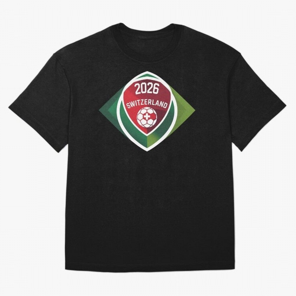 Switzerland 2026 Oversized T-Shirt Show Passion for the Stars of FIFA World Cup 2026 USA Canada Mexico Spirit, Inspired by Spain and Netherlands, Messi, CR7 and Mbappe, Global Supporter Spirit, Legendary Goals, National Colors and Tournament