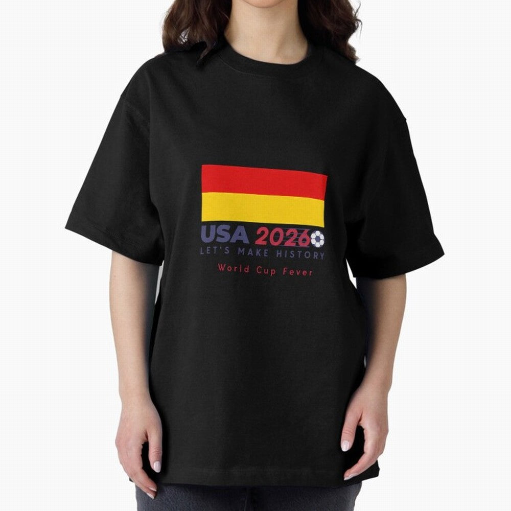 Usa 2026 World Cup Fever Americas Football. Oversized T-Shirt Join Supporters Worldwide for FIFA World Cup 2026 Spirit, Driven by Brazil, Portugal and Argentina, CR7 and Messi, Game Day Rituals, Football Legends, Country Pride and the Road to the