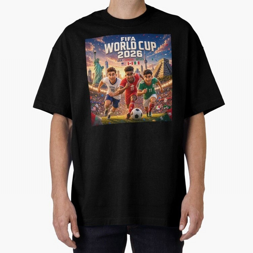 ? USA Canada Mexico Football 2026 #football 2026 Oversized T-Shirt Feel the Heartbeat of FIFA World Cup 2026 Group Stage for Fans of Haaland and England and Germany, Bringing Football Passion, Legendary Performances, Festival Vibes and Supporter