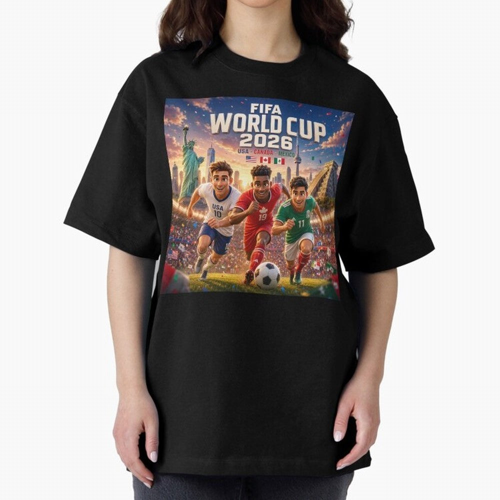? USA Canada Mexico Football 2026 #football 2026 Oversized T-Shirt Feel the Heartbeat of FIFA World Cup 2026 Group Stage for Fans of Haaland and England and Germany, Bringing Football Passion, Legendary Performances, Festival Vibes and Supporter