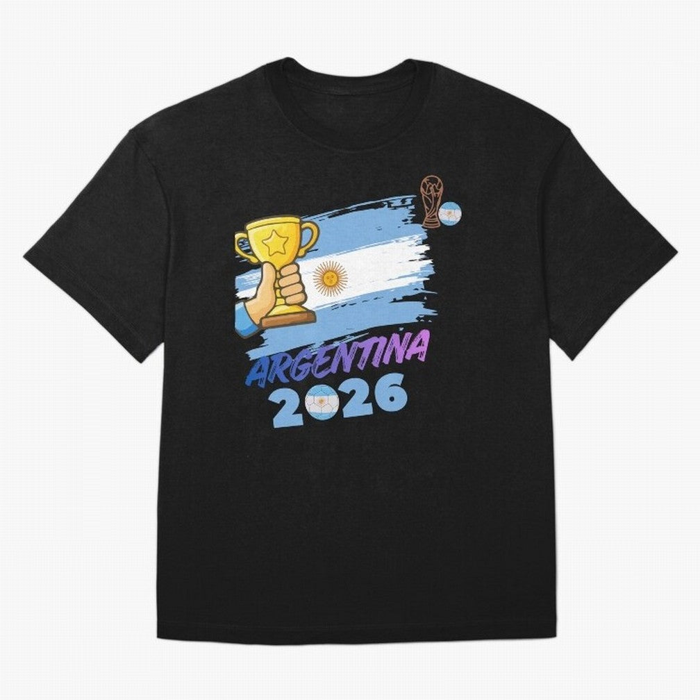 Argentina world cup design Oversized T-Shirt Elevate FIFA World Cup 2026 Group Stage for Fans of Messi and Brazil, Bringing Stadium Chants, National Pride, Trophy Dreams and Unforgettable Football Memories; Built for Supporters Chasing Trophy