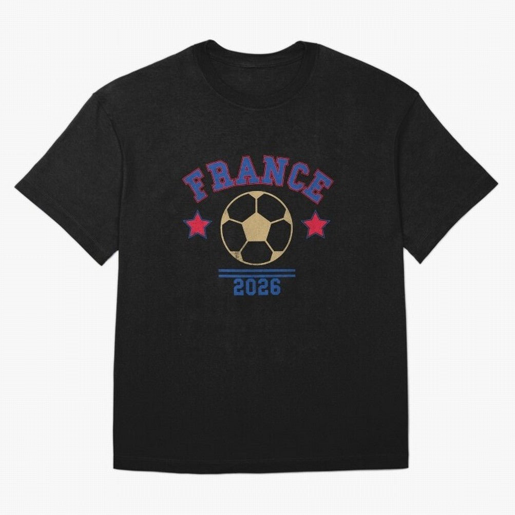 France 2026 ¡ª Vintage Soccer Tee Oversized T-Shirt Show Love for Legendary Goals in the FIFA World Cup 2026 Journey through Messi, CR7 and Mbappe Highlights, England and Germany Pride, Fan Favorite Moments, National Team Passion, Big Match Drama