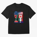 North America Football Unity 2026 Oversized T-Shirt Remember Match Day Hype around FIFA World Cup 2026, Cristiano Ronaldo, Brazil, Portugal and Argentina, Classic Soccer Heritage, Championship Pressure, Fan Loyalty and International Pride; Made for