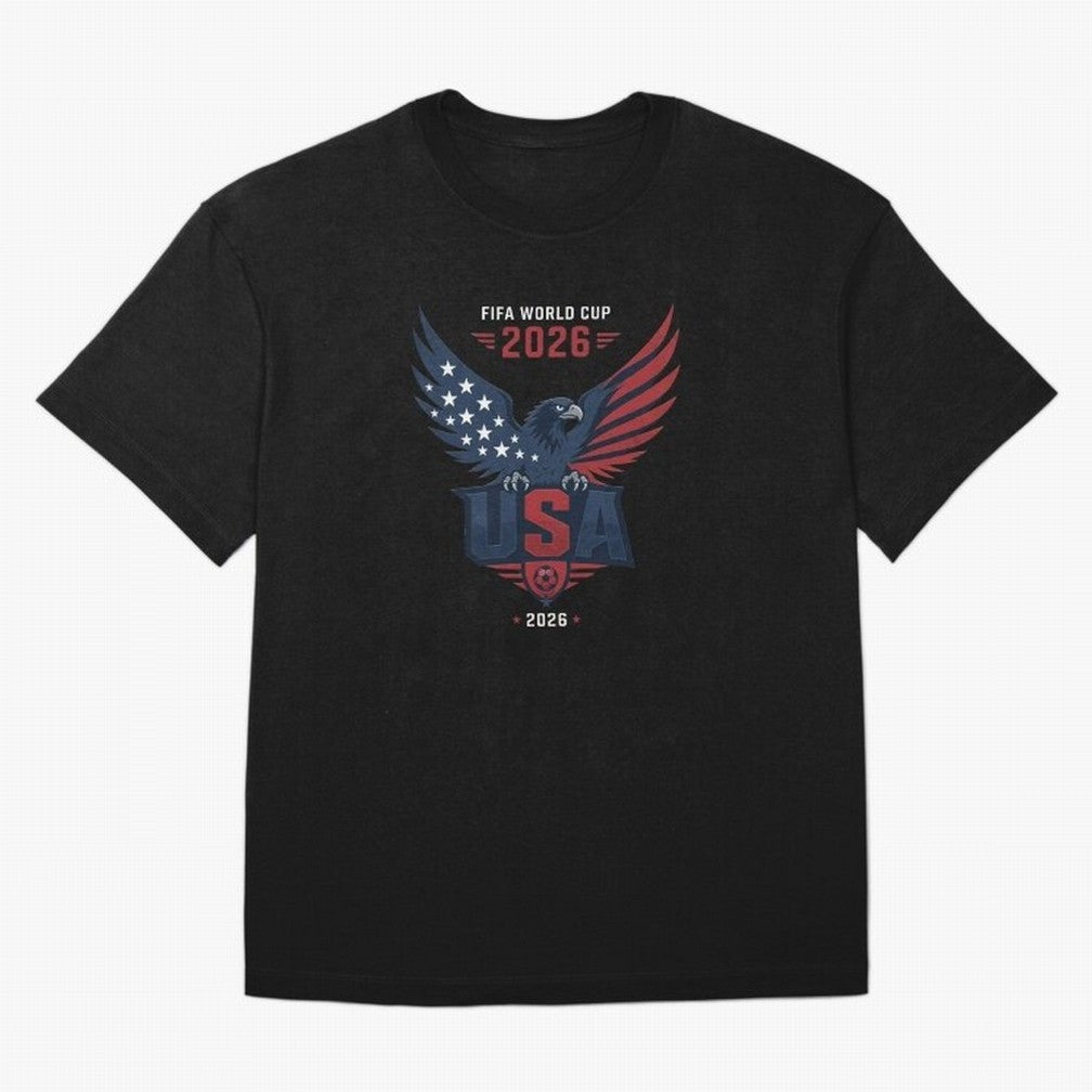 FIFA World Cup 2026 USA Eagle Soccer Logo Oversized T-Shirt Show Fan Pride Across the FIFA World Cup 2026 Journey through Haaland and Mbappe Highlights, Portugal Pride, Champion Mindset, Group Stage Buzz, Knockout Tension and Passionate Fan