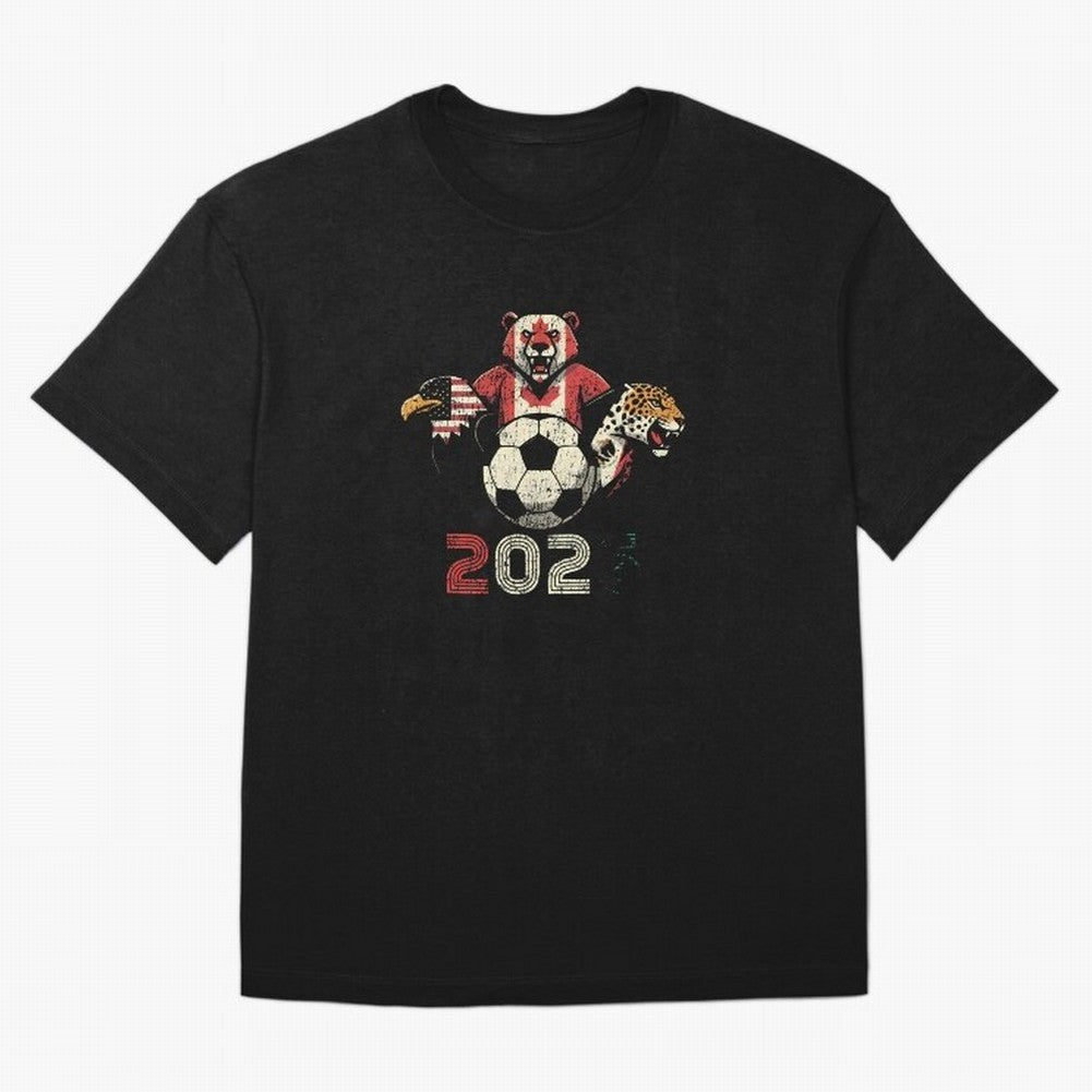United 2026 Soccer Mascots North America Tournament T-Shirt_83157189 Oversized T-Shirt Feel the Heartbeat of FIFA World Cup 2026 USA Canada Mexico Spirit, Featuring England, France and Netherlands, Neymar, Classic Soccer Heritage, Championship