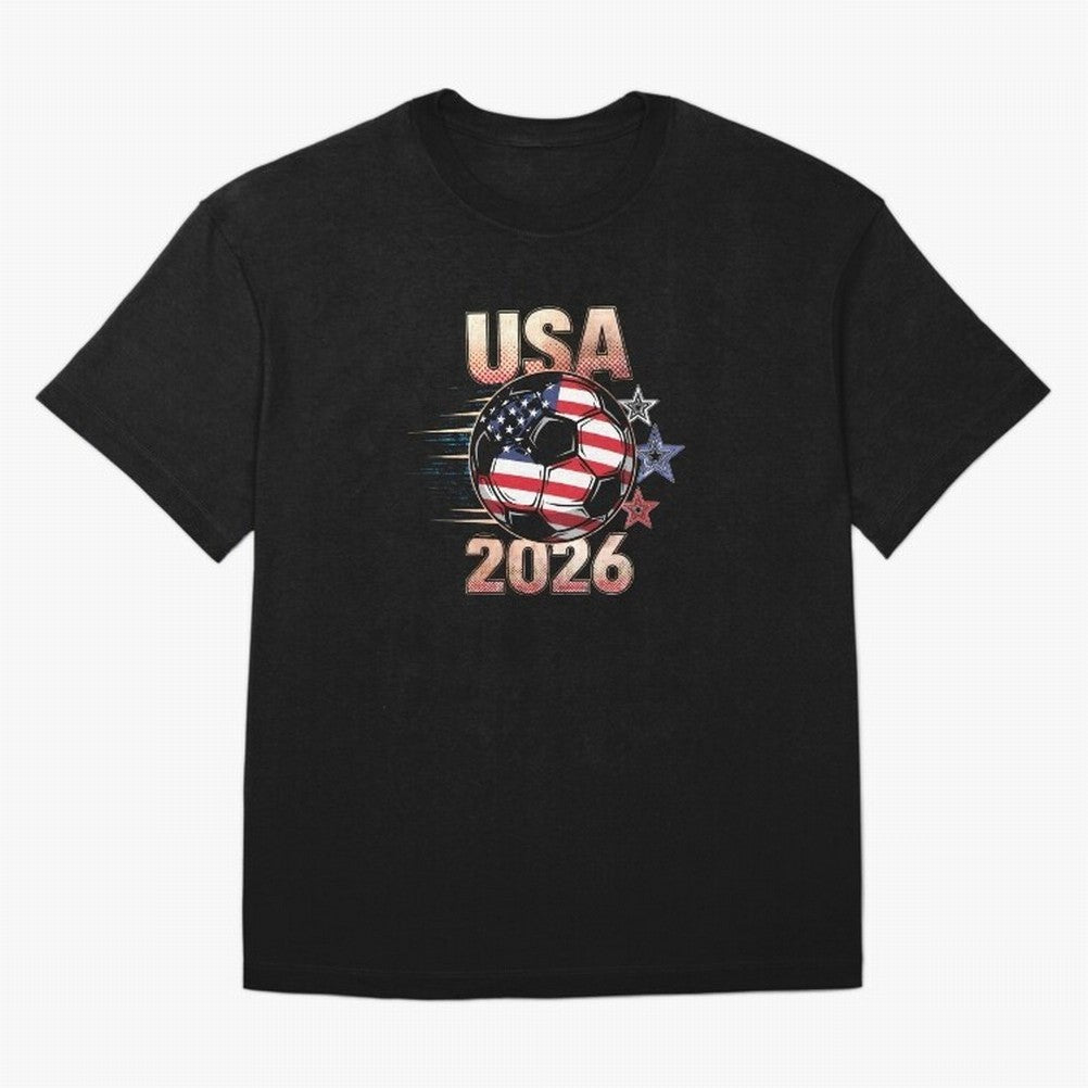 USA Soccer with Red White Blue Stars 2026 Cup T-Shirt_83834283 Oversized T-Shirt Join FIFA World Cup 2026 Group Stage Spirit, Filled with Spain, Mbappe, Match Day Excitement, Supporter Culture, Golden Goals and Global Football Passion; Ideal for