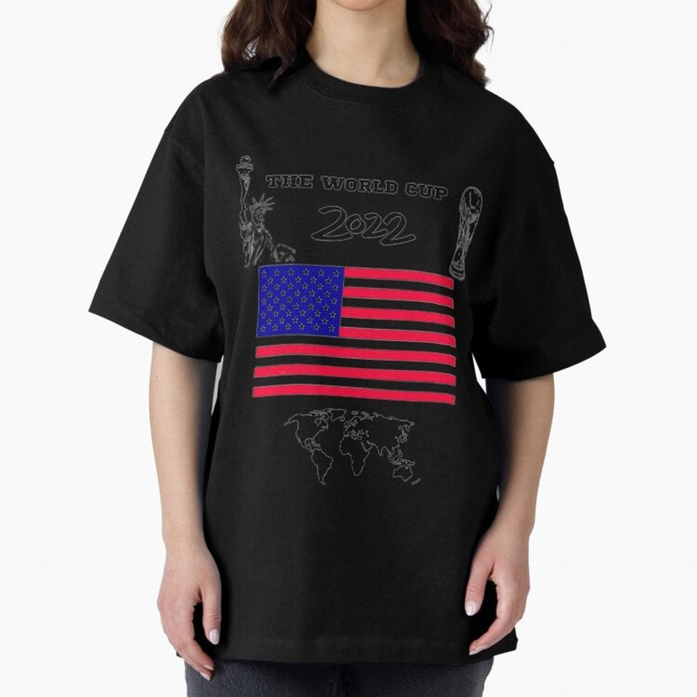 T-shirt for World cup, USA Oversized T-Shirt Show Your Stadium Side during FIFA World Cup 2026 Driven by Mbappe, France Energy, Tournament Hype, Historic Matchups, Family Viewing Parties and Global Sports Pride; Made for Collectors Who Enjoy Iconic