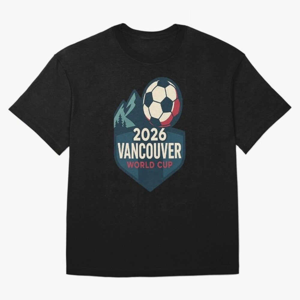 2026 Vancouver World Cup Design Oversized T-Shirt Fuel the Hype around Match Day Hype around FIFA World Cup 2026 USA Canada Mexico, Messi, CR7 and Mbappe, Argentina and Brazil, Football Festival Excitement, Trophy Ambitions, Country Rivalries and