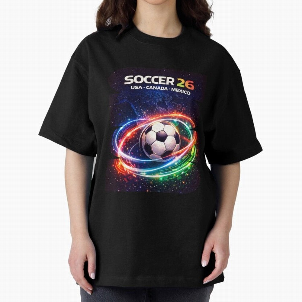 North America Soccer 2026 Shirt, Soccer 26 USA Canada Mexico Fan Tee, United 2026 Soccer Graphic - Bold Oversized T-Shirt Bring World Football Passion into FIFA World Cup 2026 USA Canada Mexico Featuring Cristiano Ronaldo, England Energy, Goal