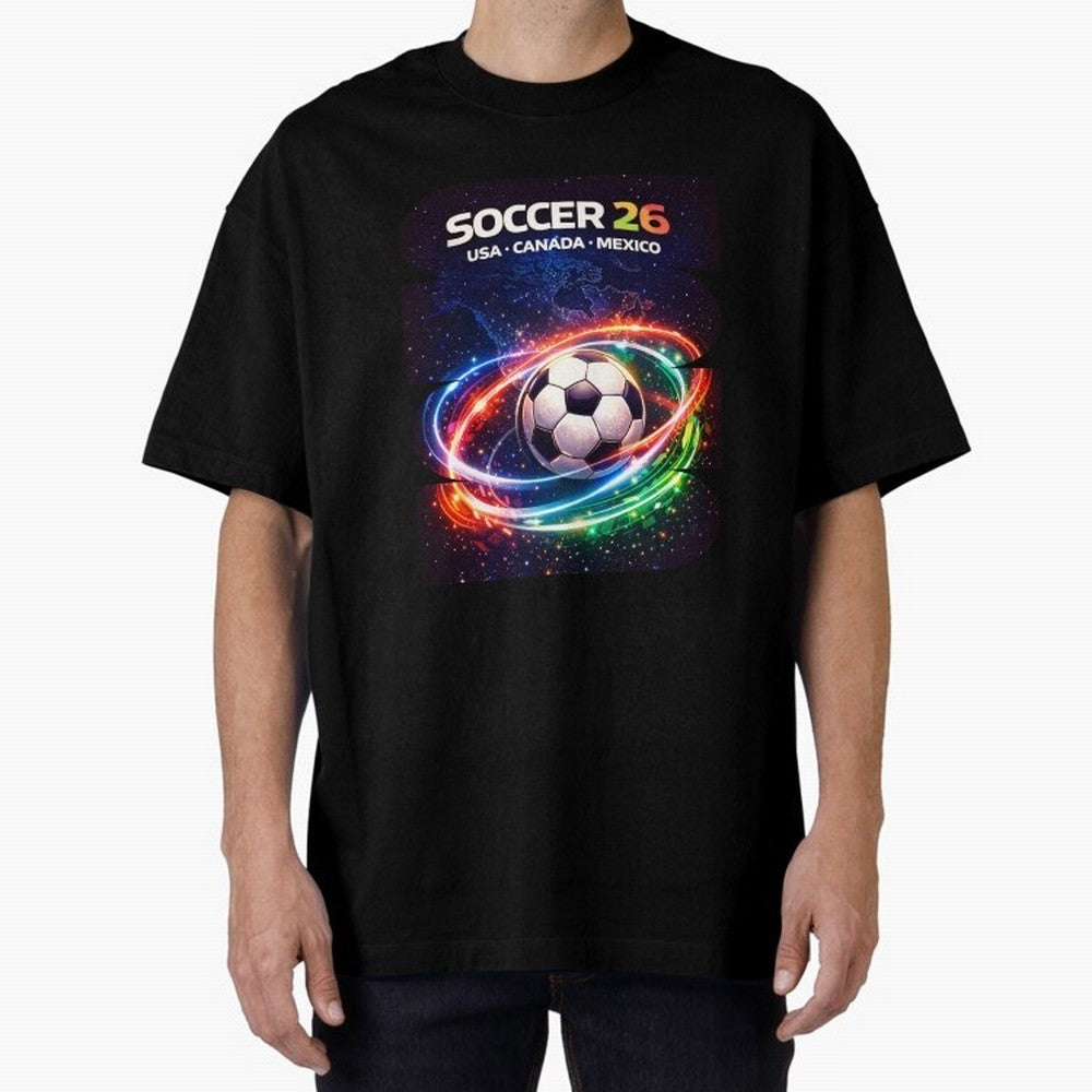 North America Soccer 2026 Shirt, Soccer 26 USA Canada Mexico Fan Tee, United 2026 Soccer Graphic - Bold Oversized T-Shirt Bring World Football Passion into FIFA World Cup 2026 USA Canada Mexico Featuring Cristiano Ronaldo, England Energy, Goal