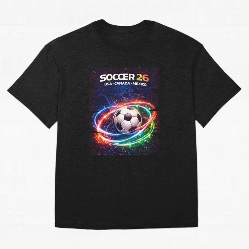 North America Soccer 2026 Shirt, Soccer 26 USA Canada Mexico Fan Tee, United 2026 Soccer Graphic - Bold Oversized T-Shirt Bring World Football Passion into FIFA World Cup 2026 USA Canada Mexico Featuring Cristiano Ronaldo, England Energy, Goal