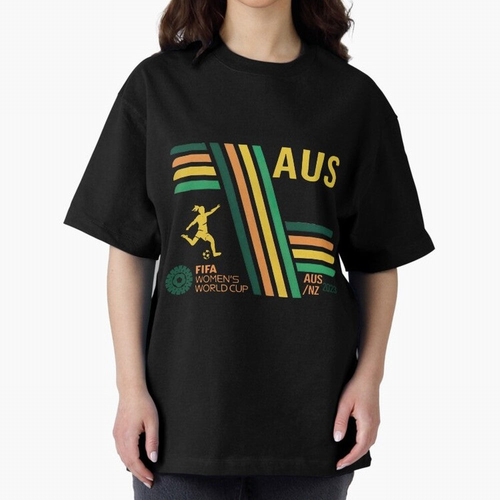 Australia Women's World Cup Oversized T-Shirt Celebrate Golden Goal Energy in the FIFA World Cup 2026 Journey through CR7 and Messi Highlights, Spain and Netherlands Pride, Football History, Final Match Energy, Crowd Noise and Once in a Lifetime