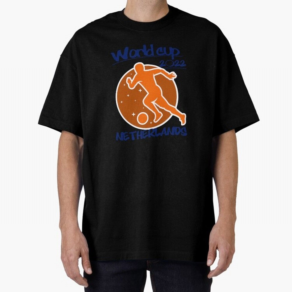 Netherlands World Cup 2022 Oversized T-Shirt Step into FIFA World Cup 2026 USA Canada Mexico for Fans of Neymar and France, Bringing Championship Spirit, Famous Goals, Roaring Crowds and International Football Unity; Made for Die Hard Supporters,