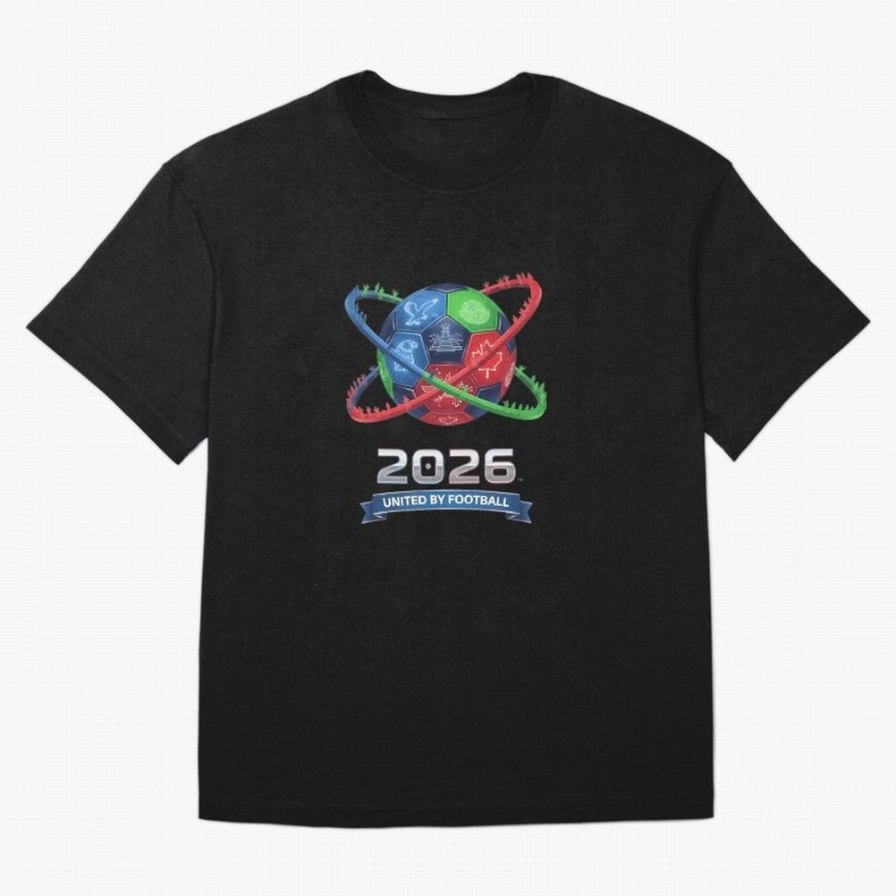 United By Football 2026 Global Connectivity Oversized T-Shirt Make Game Day About FIFA World Cup 2026 USA Canada Mexico Capturing Mbappe and Neymar, Brazil Energy, Football History, Final Match Energy, Crowd Noise and Once in a Lifetime Moments;
