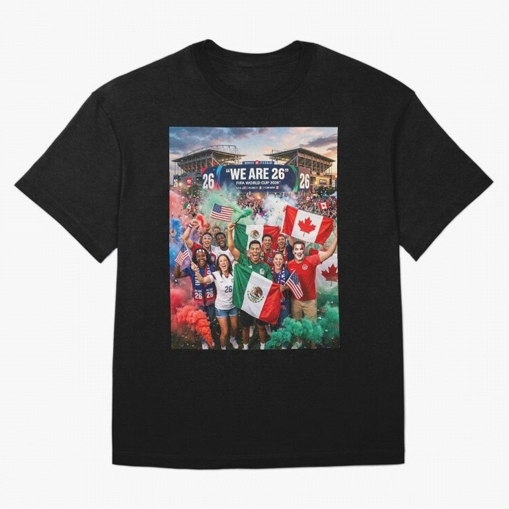 2026 World Cup Fans Celebrate Oversized T-Shirt Share FIFA World Cup 2026 USA Canada Mexico Spirit, Made for France and Portugal, Mbappe and Neymar, Football History, Final Match Energy, Crowd Noise and Once in a Lifetime Moments; Made for Die Hard