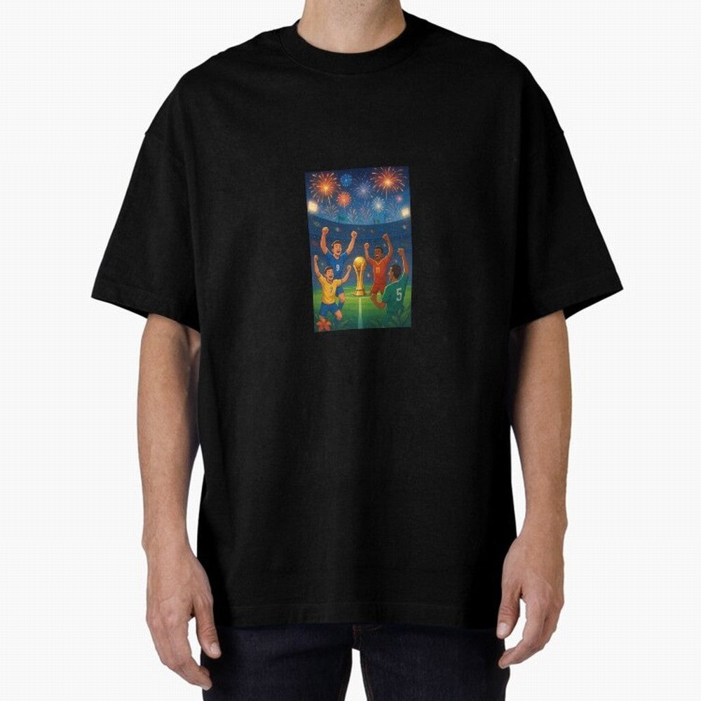 World Cup Oversized T-Shirt Elevate FIFA World Cup 2026 for Fans of Messi and Spain, Bringing Tournament Hype, Historic Matchups, Family Viewing Parties and Global Sports Pride; Ideal for Fans Who Follow Messi, Cristiano Ronaldo, CR7, Mbappe,