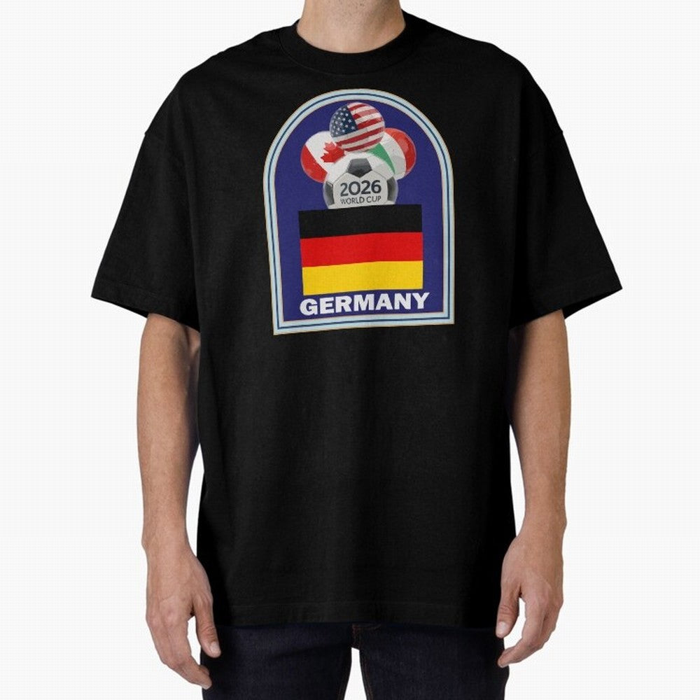 Germany 2026 Soccer T-shirt Oversized T-Shirt Capture Stadium Memories from FIFA World Cup 2026 for Fans of Messi, Neymar and Mbappe and Germany, Bringing Supporter Pride, Iconic Celebrations, Legendary Names and Global Match Day Energy; Perfect