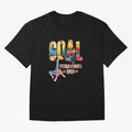 Goal World Soccer Championship 2026 Oversized T-Shirt Celebrate the Road through Global Football Passion for FIFA World Cup 2026 Group Stage, Capturing Neymar, Haaland and Cristiano Ronaldo, England and Germany, Football History, Final Match