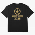 Retro World Soccer 2026 Design Oversized T-Shirt Celebrate Unforgettable Nights in the FIFA World Cup 2026 Group Stage Journey through Mbappe Highlights, Spain Pride, Vintage Soccer Flavor, Modern Football Stars, National Flags and Final Night