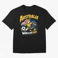 Australia World Cup 2026 Kangaroo Soccer Fan Art Oversized T-Shirt Build FIFA World Cup 2026 for Fans of Neymar and Germany, Bringing Football Passion, Legendary Performances, Festival Vibes and Supporter Community; Great for Supporters Who Love