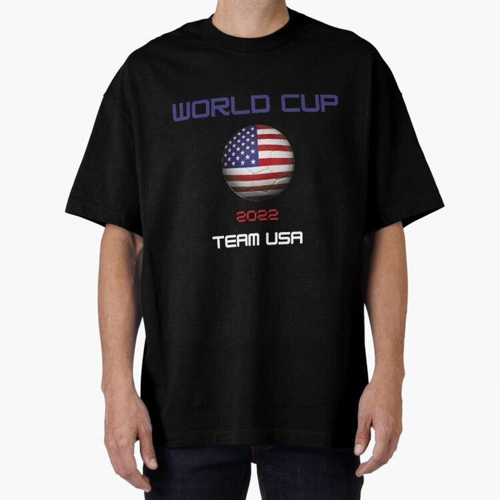 World cup 2022 Team USA Oversized T-Shirt Bring Trophy Dreams to FIFA World Cup 2026 Group Stage for Fans of Haaland and Mbappe and France, Bringing Stadium Memories, Football Loyalty, International Chants and Championship Tradition; Made for Die