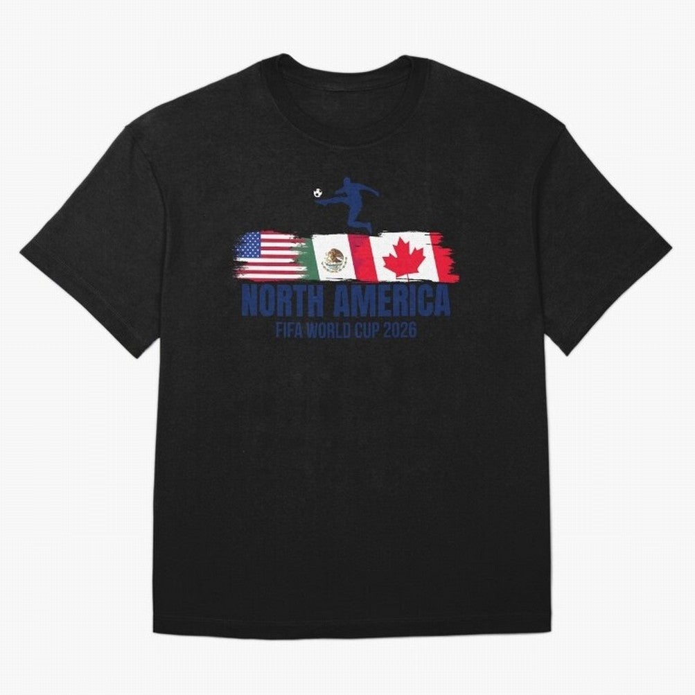 2026 North America Soccer World Tour - USA Mexico Canada Oversized T-Shirt Celebrate Golden Goal Energy in the FIFA World Cup 2026 Group Stage Journey through Cristiano Ronaldo, Haaland and CR7 Highlights, Brazil Pride, Worldwide Fan Energy,