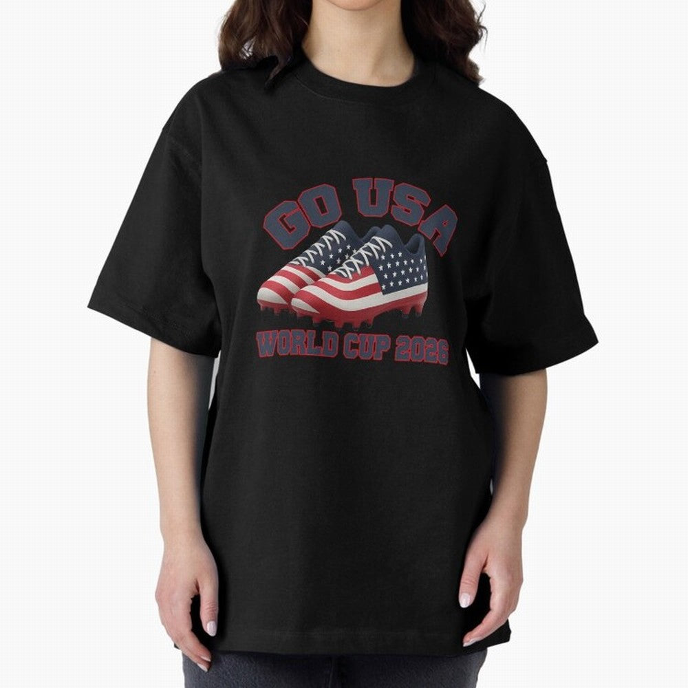 Go Usa. Usa 2026 World Cup 2026 World Cup Soccer Usa Soccer Usa Men Oversized T-Shirt Carry National Pride through FIFA World Cup 2026 Group Stage Spirit, Driven by Argentina and Brazil, Mbappe and Neymar, Match Day Excitement, Supporter Culture,