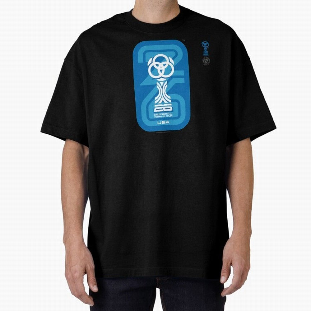 Mundial 26 USA Fan Trophy ¨C Retro Soccer World Cup Inspired Graphic ¨C Modern Football Art Design Oversized T-Shirt Honor Champions and Dreams in Match Day Hype around FIFA World Cup 2026 Group Stage, Cristiano Ronaldo, Argentina, Goal Celebration