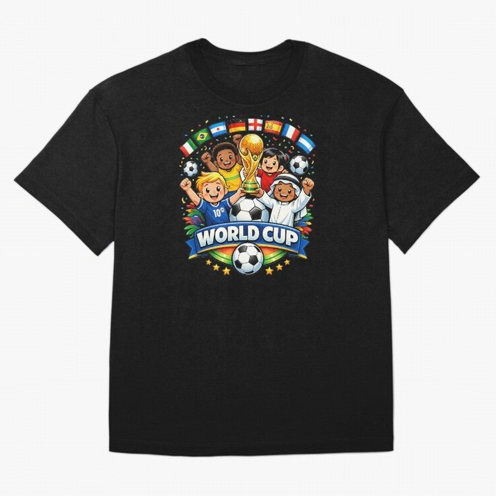 World Cup Football Oversized T-Shirt Make Game Day About the FIFA World Cup 2026 USA Canada Mexico Journey through Haaland and Mbappe Highlights, Argentina Pride, Vintage Soccer Flavor, Modern Football Stars, National Flags and Final Night Emotion;