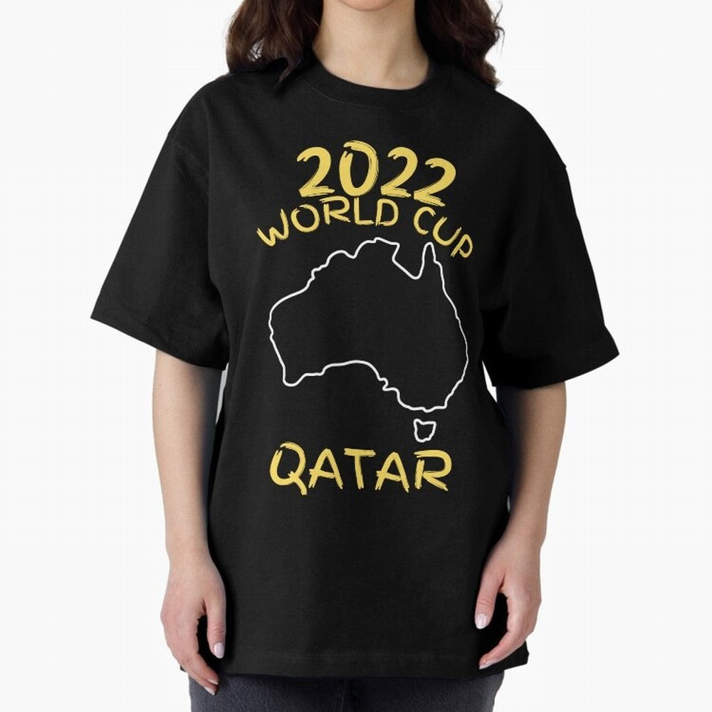 Socceroos World Cup 2022 Qatar Oversized T-Shirt Get Ready for the FIFA World Cup 2026 USA Canada Mexico Journey through Haaland and Mbappe Highlights, France and Portugal Pride, Classic Soccer Heritage, Championship Pressure, Fan Loyalty and