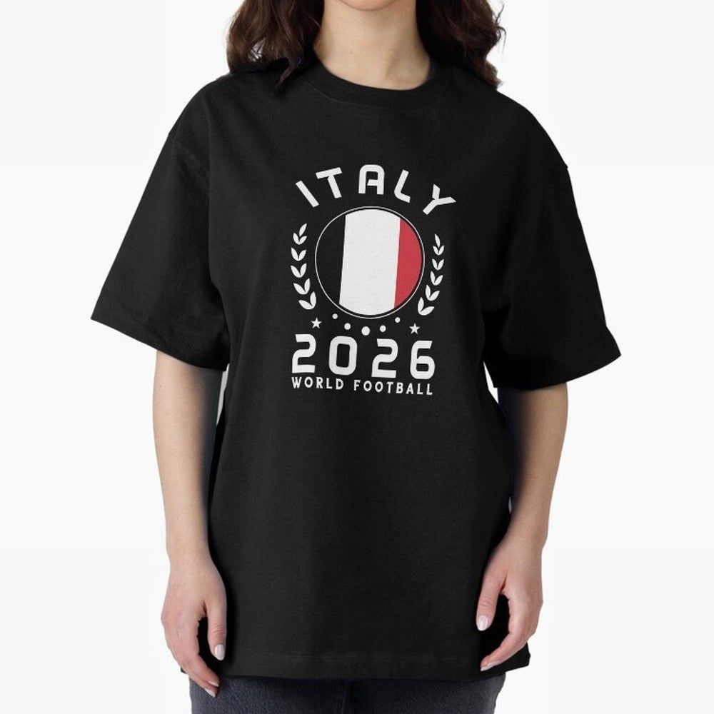 World Cup 2026 Italy Football Fan Italian Supporter T-Shirt_88563599 Oversized T-Shirt Relive FIFA World Cup 2026 USA Canada Mexico for Fans of Mbappe and Neymar and Brazil, Portugal and Argentina, Bringing Goal Celebration Energy, Supporter
