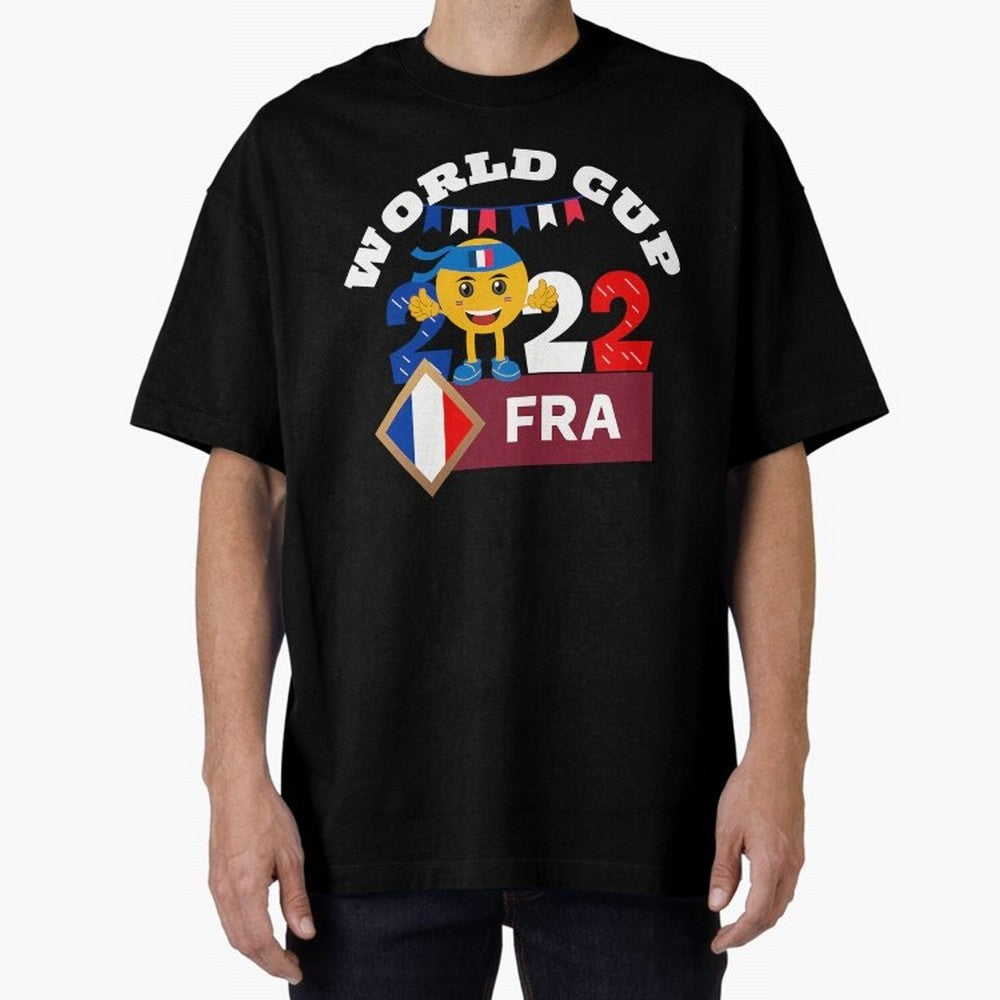 Fifa World Cup 2022. France 2022. Qatar 2022 Oversized T-Shirt Spotlight Match Day Hype around FIFA World Cup 2026 Group Stage, Cristiano Ronaldo, England and Germany, Worldwide Fan Energy, Dramatic Goals, Stadium Lights and Championship