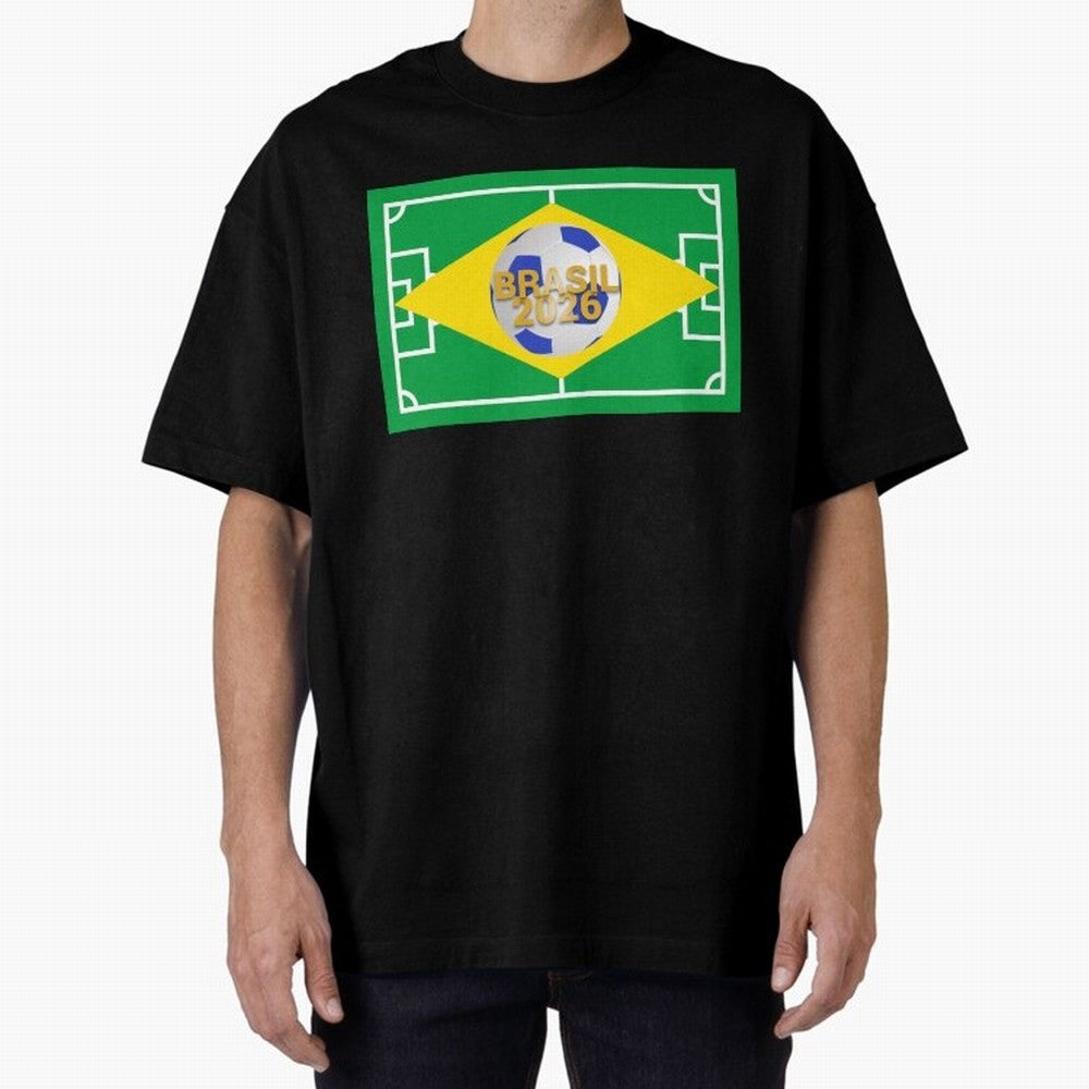Brazil World Cup 2026 Oversized T-Shirt Make Your Look Match Match Day Hype around FIFA World Cup 2026 USA Canada Mexico, Neymar, England and Germany, Stadium Memories, Football Loyalty, International Chants and Championship Tradition; Great for
