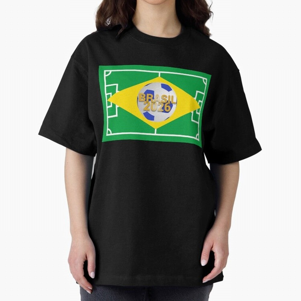 Brazil World Cup 2026 Oversized T-Shirt Make Your Look Match Match Day Hype around FIFA World Cup 2026 USA Canada Mexico, Neymar, England and Germany, Stadium Memories, Football Loyalty, International Chants and Championship Tradition; Great for