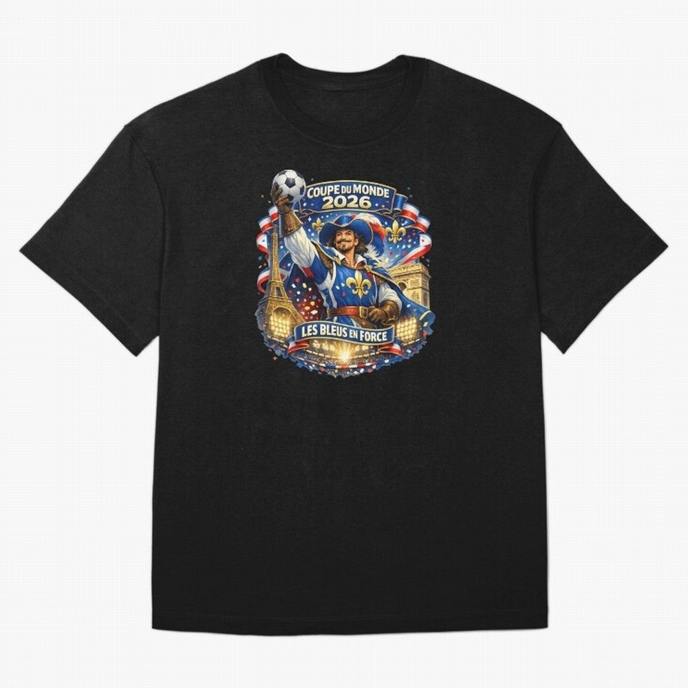 France World Cup 2026 Supporter Oversized T-Shirt Relive the Noise and Pride of FIFA World Cup 2026 USA Canada Mexico for Fans of Cristiano Ronaldo and Spain, Bringing Championship Spirit, Famous Goals, Roaring Crowds and International Football