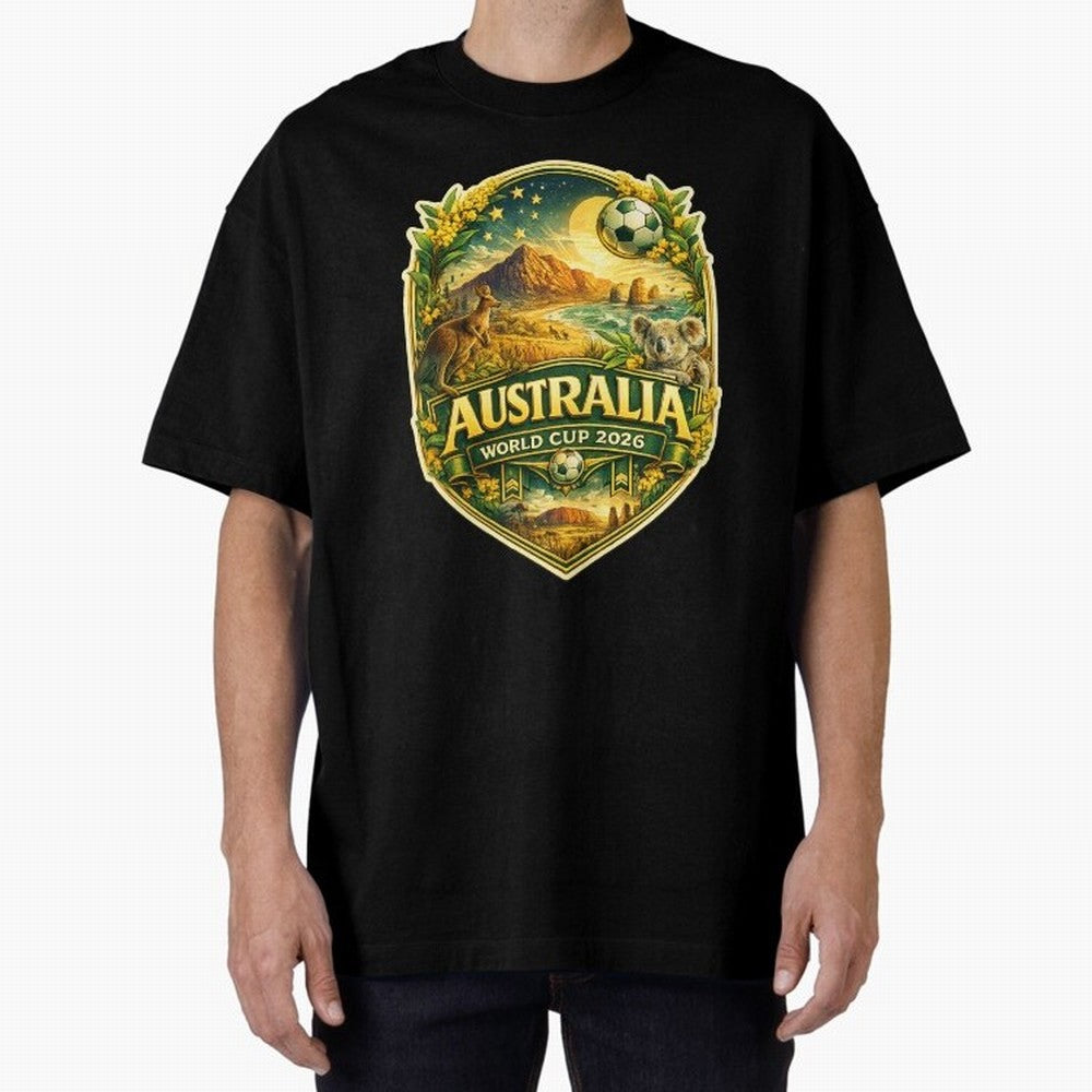 Australia FIFA World Cup 2026 Great Barrier Reef Outback Kangaroo Coast Oversized T-Shirt Make the Season About the FIFA World Cup 2026 Journey through Neymar, Haaland and Cristiano Ronaldo Highlights, France and Portugal Pride, Football Passion,
