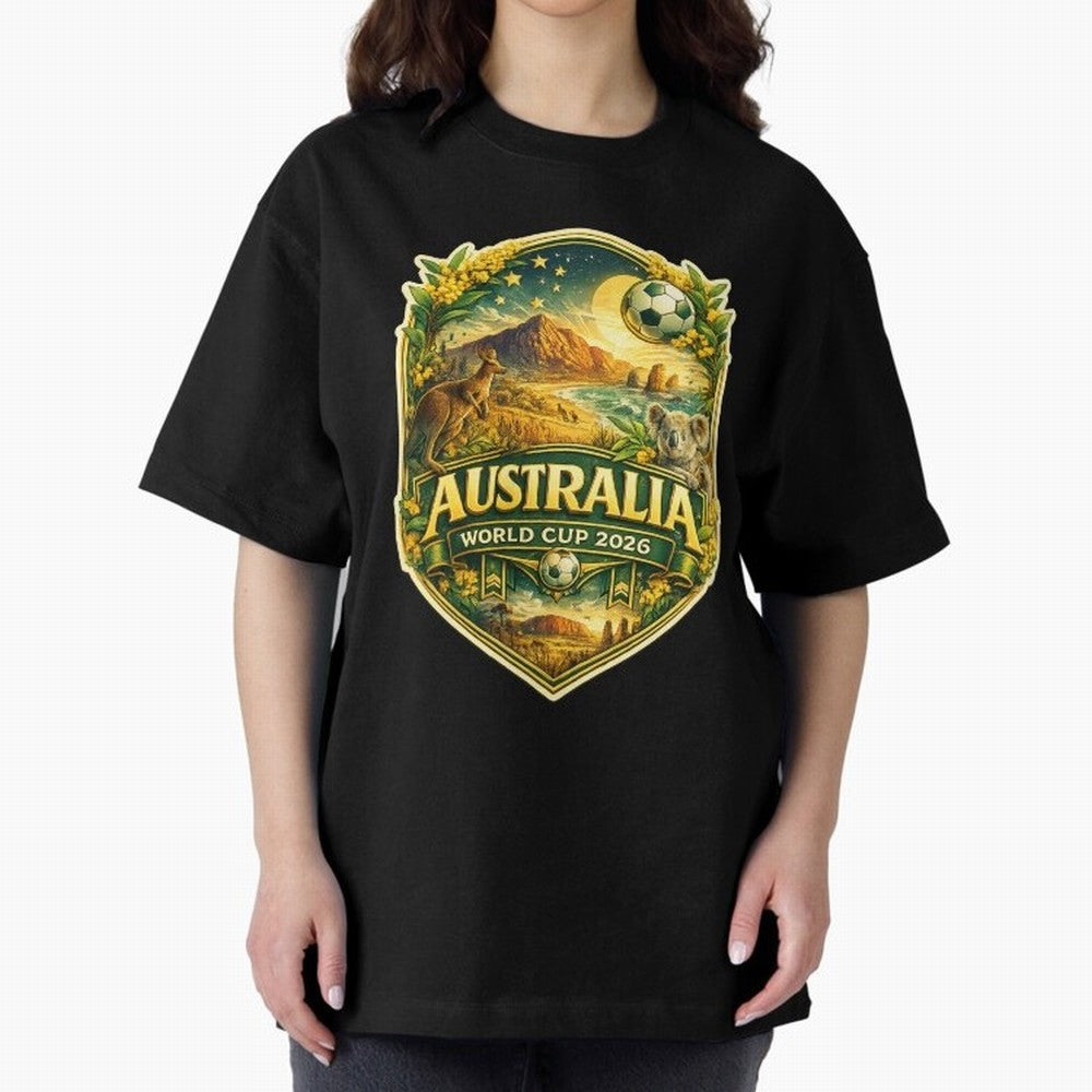 Australia FIFA World Cup 2026 Great Barrier Reef Outback Kangaroo Coast Oversized T-Shirt Make the Season About the FIFA World Cup 2026 Journey through Neymar, Haaland and Cristiano Ronaldo Highlights, France and Portugal Pride, Football Passion,
