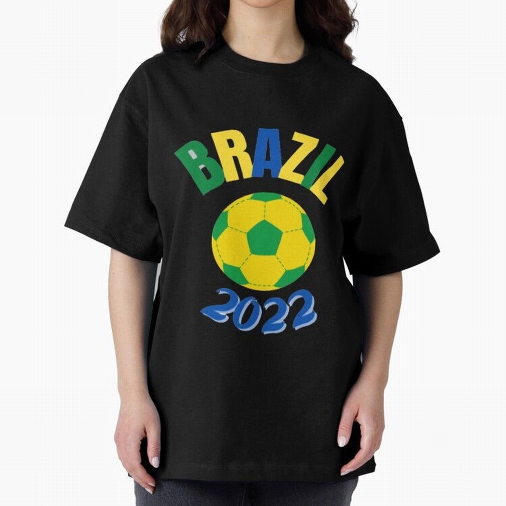 Brazil FIFA world cup 2022 T shirt Oversized T-Shirt Represent Football Lovers during Match Day Hype around FIFA World Cup 2026, Neymar, England, Football History, Final Match Energy, Crowd Noise and Once in a Lifetime Moments; Made for Die Hard